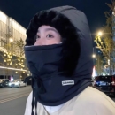 羽绒雷锋帽女秋冬季 围脖一体加厚保暖防寒头套面罩骑车防风帽子