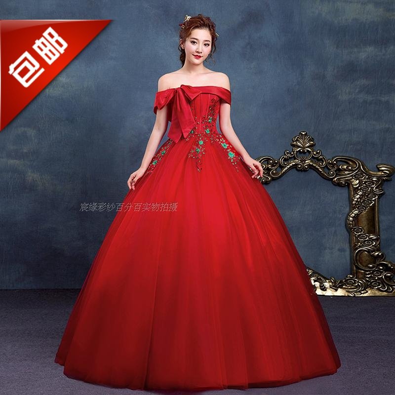 新款彩纱婚纱美声礼服摄影主题艺考蓬蓬晚会演出主持独唱裙包邮|ruв категории Женская одежда, Cвадебные платья, свадебное платье - от Buy2taobao.com для оказания профессиональной услуги покупки агента Taobao