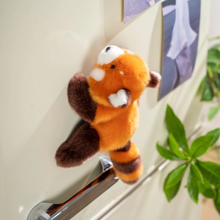 正版 非常宝贝可爱毛绒磁吸冰箱贴小浣熊包包玩偶挂件公仔生日礼物