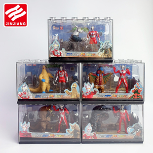 锦江3寸初代赛文泰罗奥特曼打怪兽安东拉泰兰特巴顿亚克力盒玩具