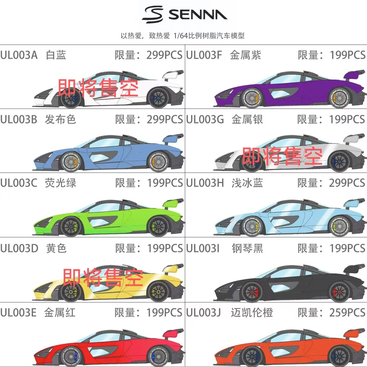 BCP迈凯伦塞纳Senna汽车模型