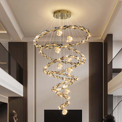 复式楼大吊灯楼中楼别墅水晶灯