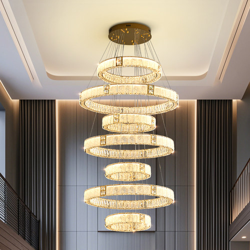 别墅复式楼挑空大吊灯客厅灯