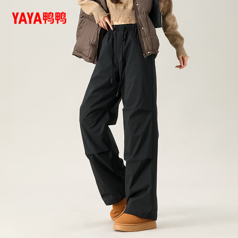 鸭鸭加厚羽绒裤女鹅绒户外工装