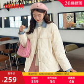 时尚 鸭鸭轻薄羽绒服女士2025冬季 韩版 短款 拼接保暖鸭绒外套Y 新品