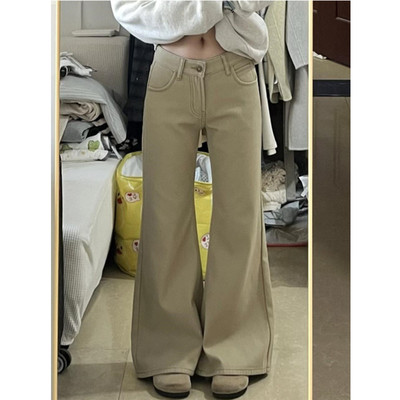 高个子加长版微喇牛仔裤女加绒