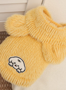 仿貂绒猫咪秋冬连帽马甲宠物狗狗衣服饰用品泰迪比熊无毛猫英短猫