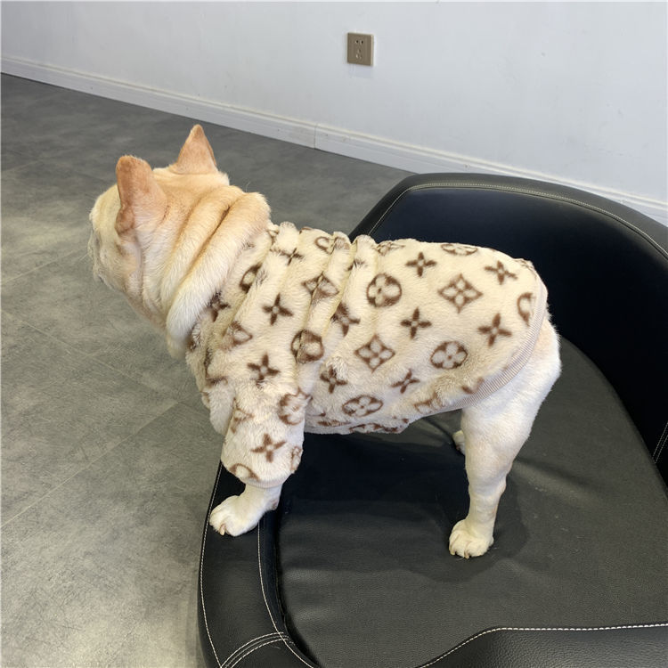 狗狗衣服秋冬款加绒加厚保暖卫衣法斗柯基巴哥斗牛犬宠物衣服批发