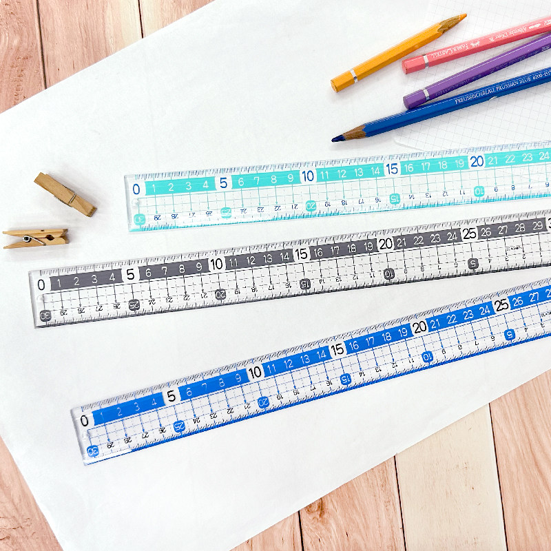 SEASON台湾四季大字尺30公分直尺加大字体双边都可测量学生文具