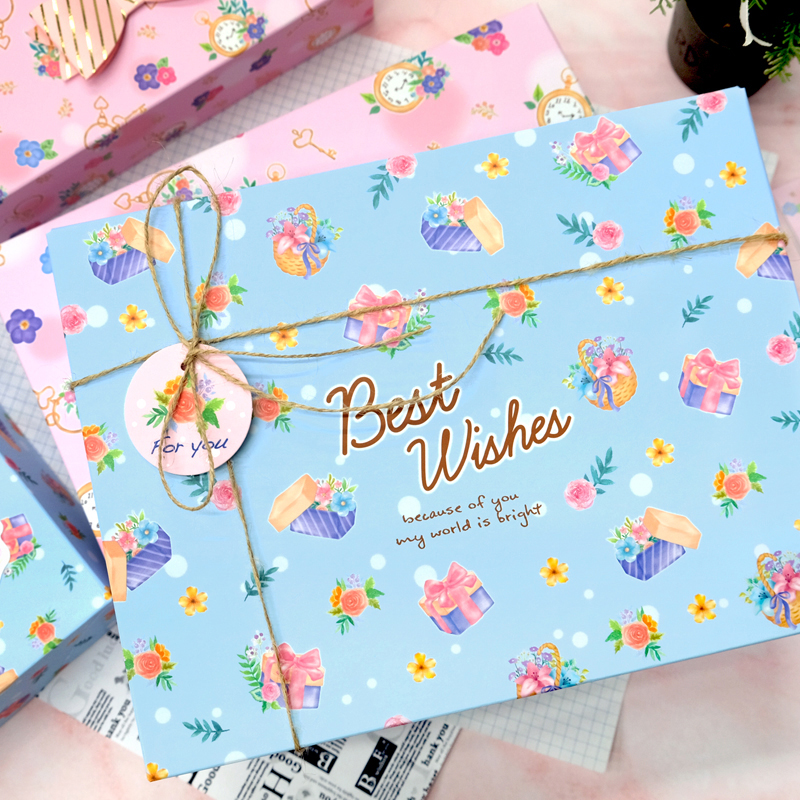 SEASON台湾四季折迭礼物长方盒(大)礼品包装袋可爱纸品