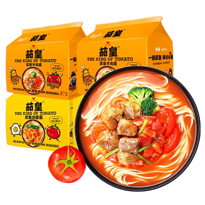 统一茄皇番茄鸡蛋面牛肉面泡面