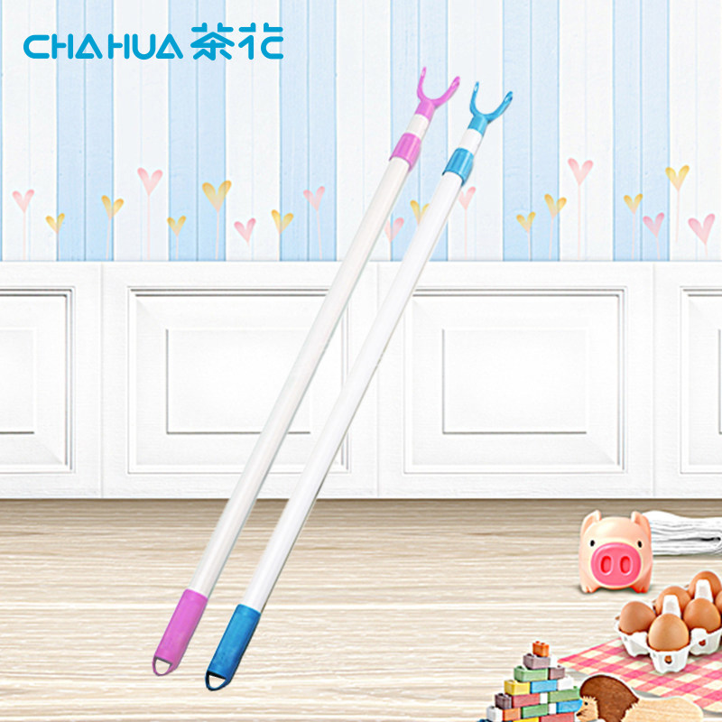 茶花伸缩撑衣杆活动家用衣叉杆晾衣叉衣杆挑衣杆衣撑杆叉子撑,收纳整理,衣叉,淘宝优惠券,粉丝福利购,淘宝优惠卷