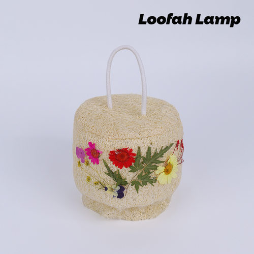 Loofah Lamp天然丝瓜络手提式小夜灯卧室房间露营装饰睡眠氛围灯