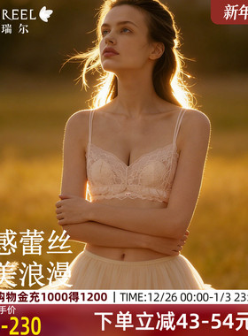 歌瑞尔性感内衣大胸显小纯欲蕾丝细肩带可外露软钢圈文胸2026新款