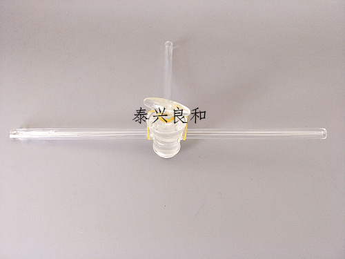 实验仪器三路活塞 三通管 玻璃三通管T形三通活塞玻璃活塞真空8mm