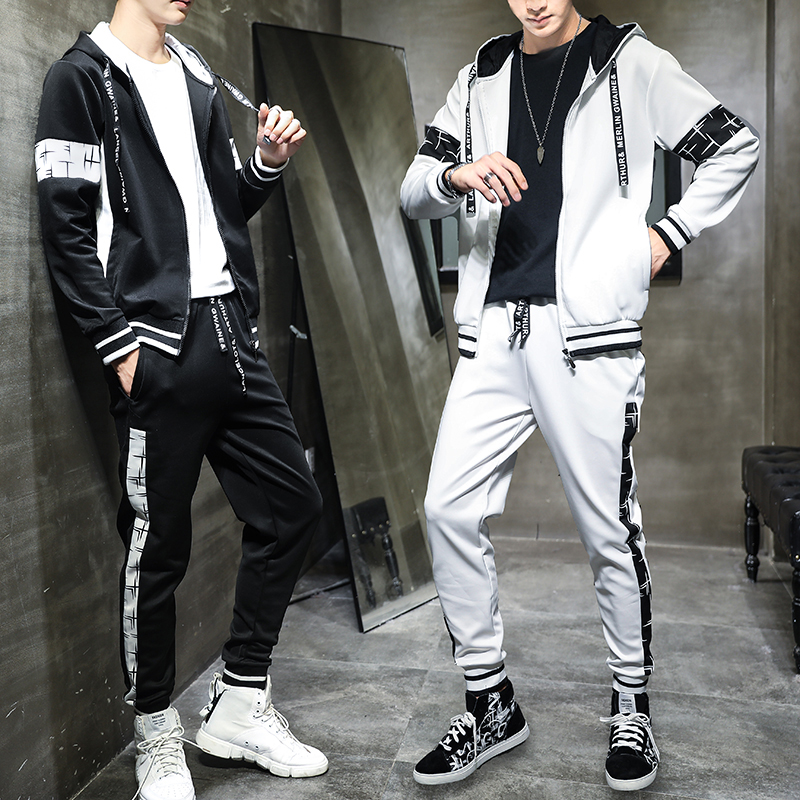 2021秋冬装新款卫衣运动裤休闲运动套装男套装钱塘2026-2018-P68，男装套装，星座1512