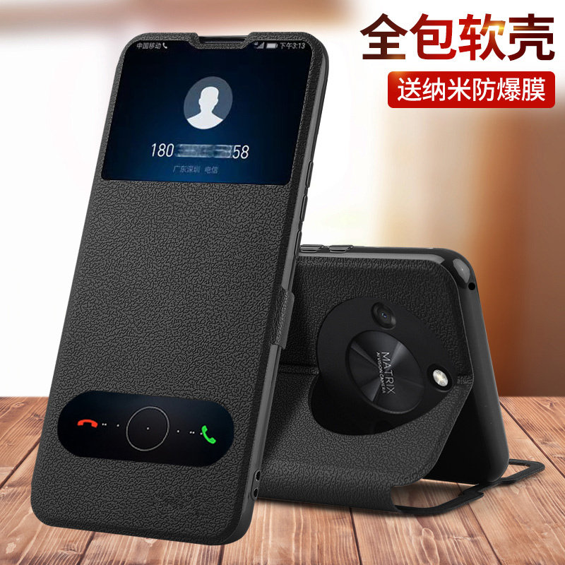 适用华为畅享70x尊享版手机壳畅想x70翻盖BRE一AL80双面保护皮套全包防摔磁吸硅胶软外壳AL00a畅亨男女板新款