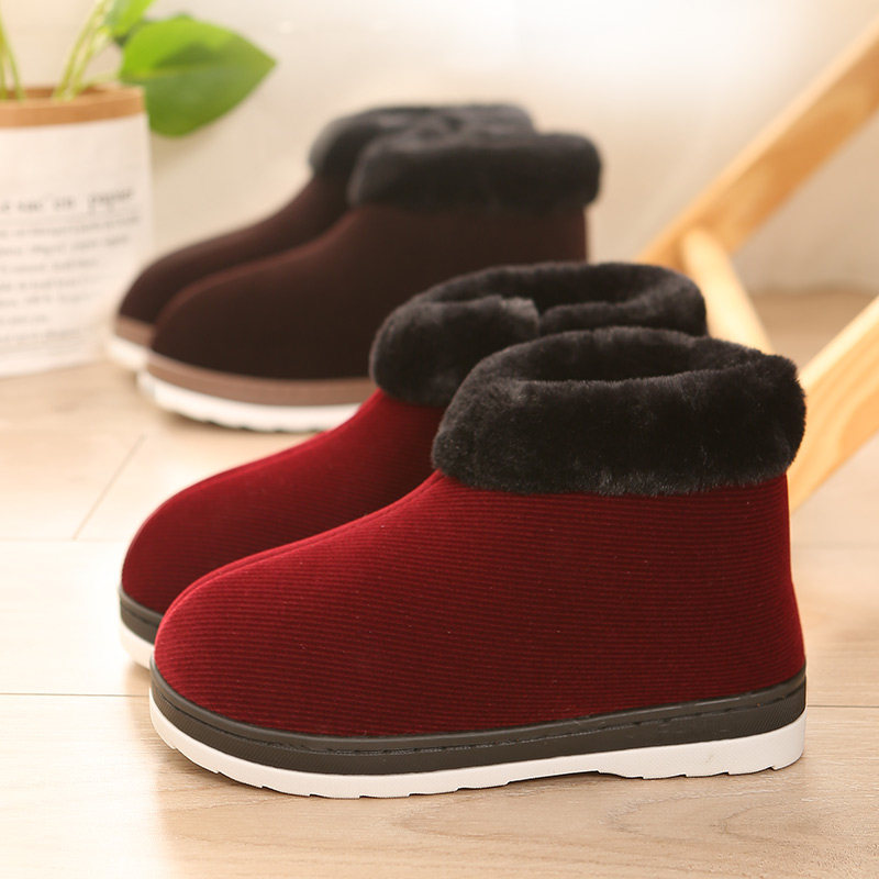 中老年人高帮秋冬季保暖棉拖鞋全包跟女男防滑老人奶奶毛棉鞋加绒,居家布艺,居家棉拖/棉鞋,淘宝优惠券,粉丝福利购,淘宝优惠卷