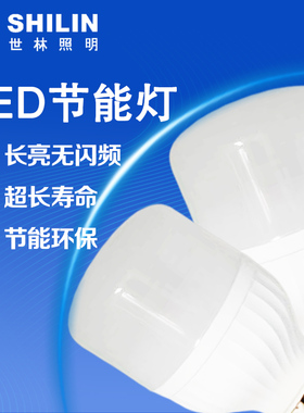 世林照明LED球泡商场超市家用灯泡节能灯
