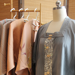 芳岁 正绢真丝印花提花明制方领半袖短衫圆领窄袖短衫 宋制窄袖衫