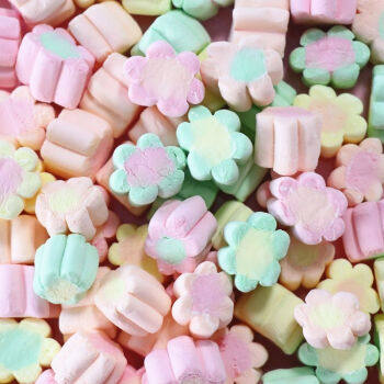 5袋包邮 伊高花菓棉花糖100g 蛋糕西点装饰花朵糖果休闲趣味零食
