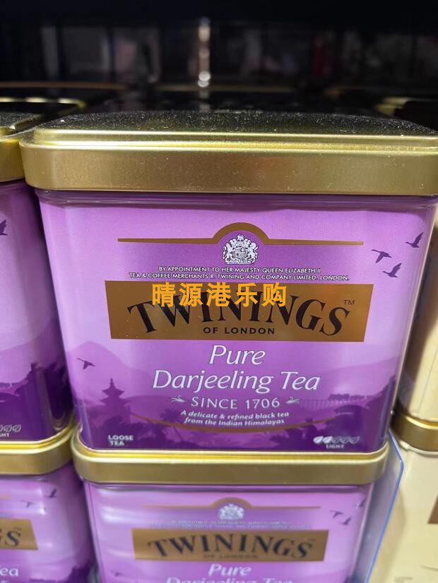 香港代购 英国TWININGS川宁 大吉岭红茶 200G罐装 休闲餐茶下午茶