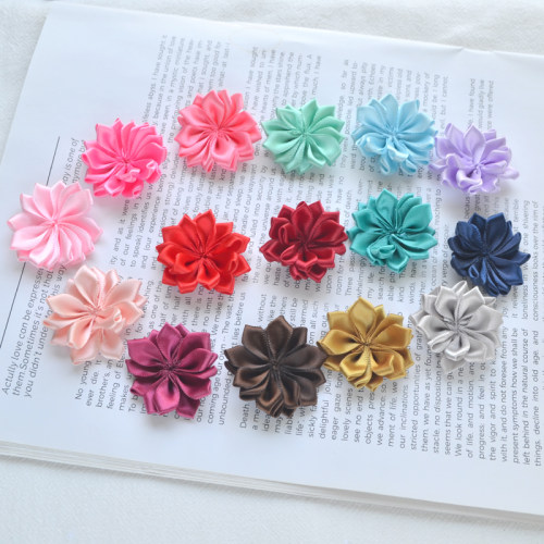 4cm丝带花朵手工发饰材料diy