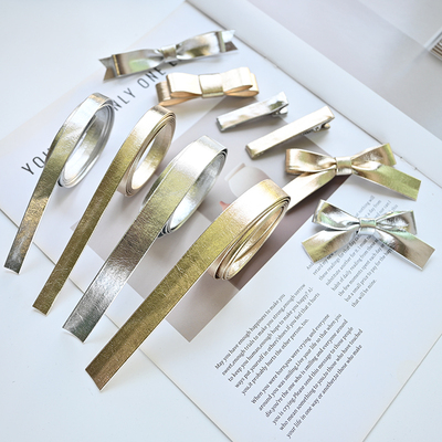 金银PU皮压条布艺条DIY发夹材料