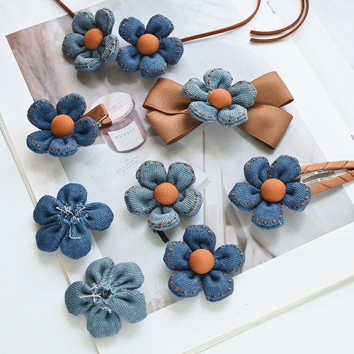 45MM森系牛仔布艺花朵