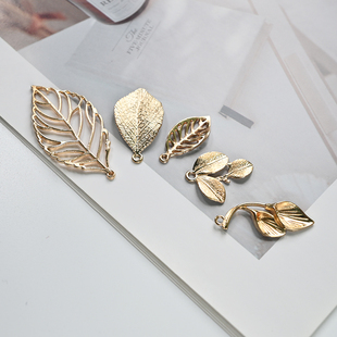 KC金树叶叶片叶子吊坠挂饰手工头饰发箍材料热卖安子diy饰品配件