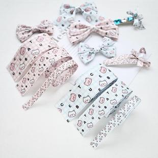 软萌卡通小熊双面棉带丝带彩带 手工儿童发饰头饰材料DIY饰品配件