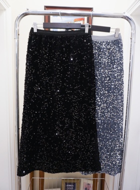 高品质显瘦神裙blingbling半裙亮片半裙现货