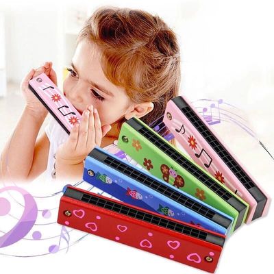 Children Wooden Harmonica Musical Instrument Toys Music Teac