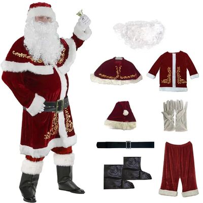 Plus Size Adult Men's Santa Claus Cosplay Costume M-6XL Stag