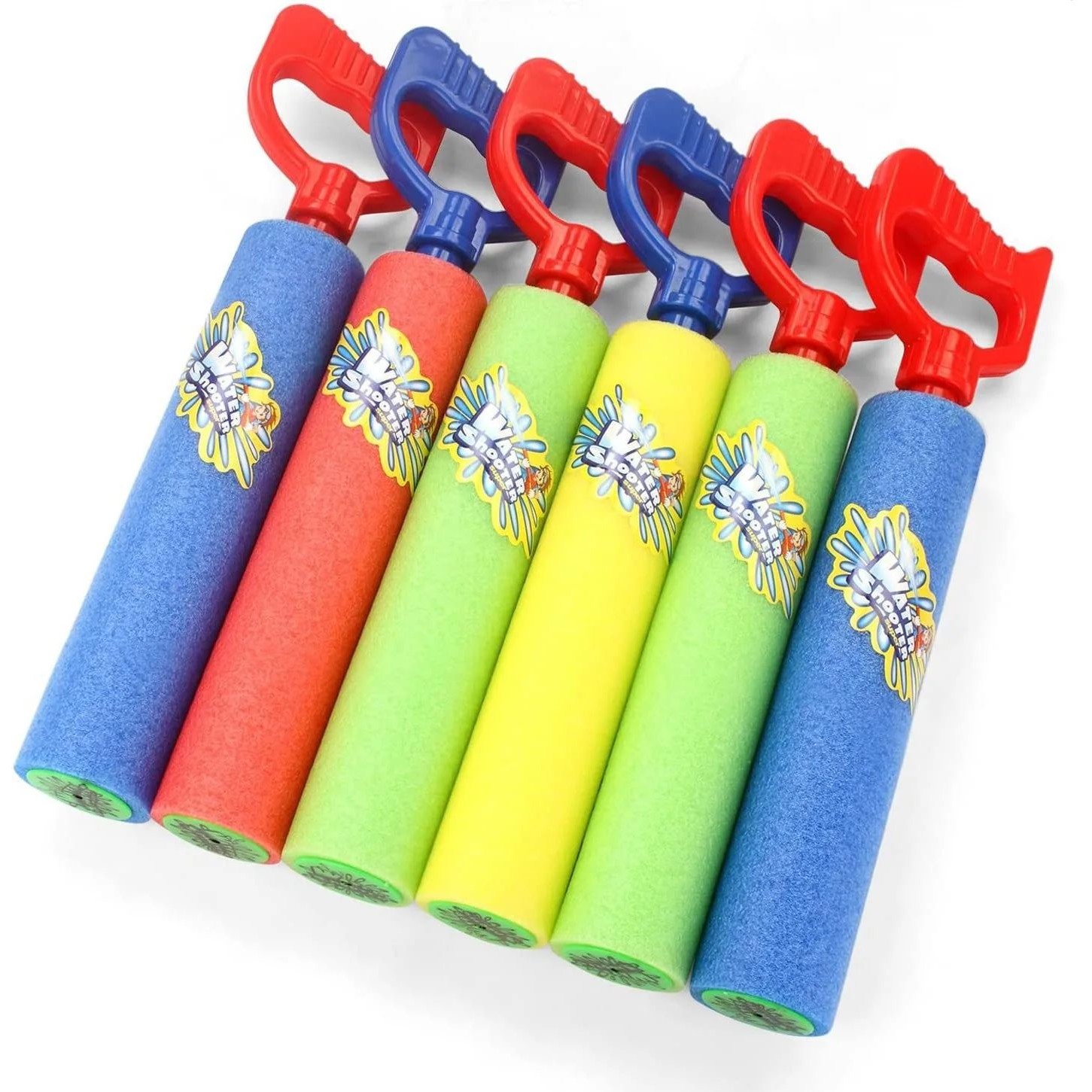 6 Pack Water Guns Shooter Super Foam Soakers Blaster Squirt