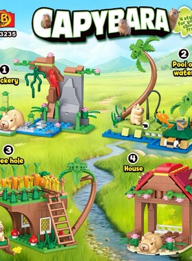 2026 New Creative MOC Farm Capybara Doll Toys Building Block