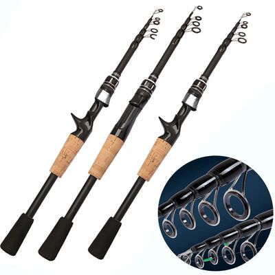 Telescopic Lure Rod 1.5M 1.8M 2.1M 2.4M Carbon Spinning Rod