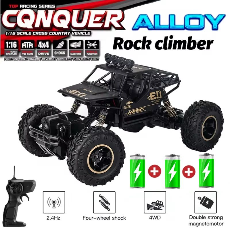 6 4WD RC Car With Led Lights Remote Control Cars Buggy Off R