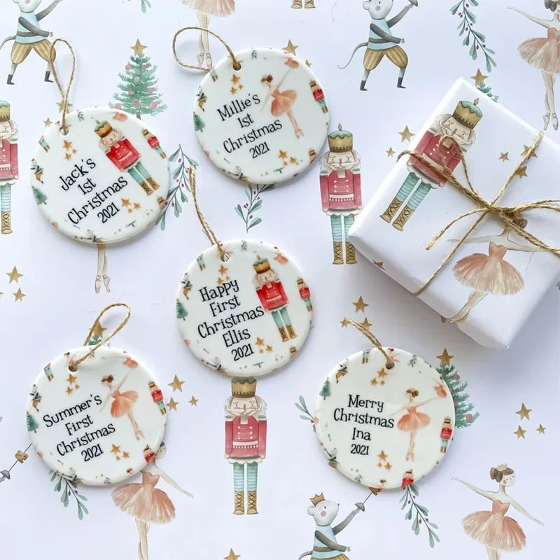 Personalised nutcracker Ballerina ballet Dancer baby girl bo