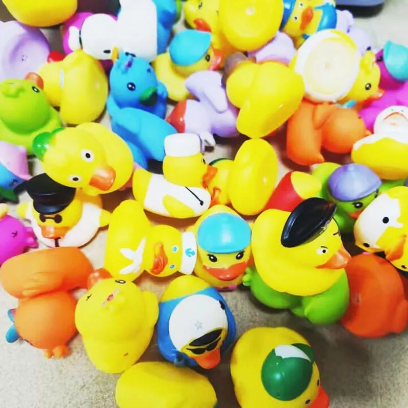 5-30Pcs/Lot Rubber Ducks Baby Bath Toys Kids Shower Bath Toy