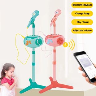 Bluetooth Microphone Karaoke Kids Microphone with Stand Inst