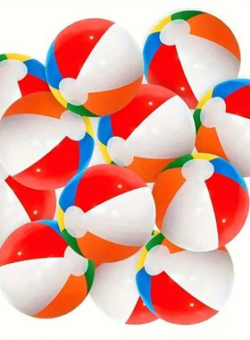 10Pcs Inflatable Beach Ball Colorful Balloons Swimming Pool
