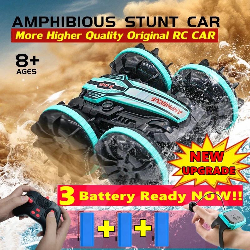 Amphibious RC Car Remote Control Stunt Car Vehicle Double-si