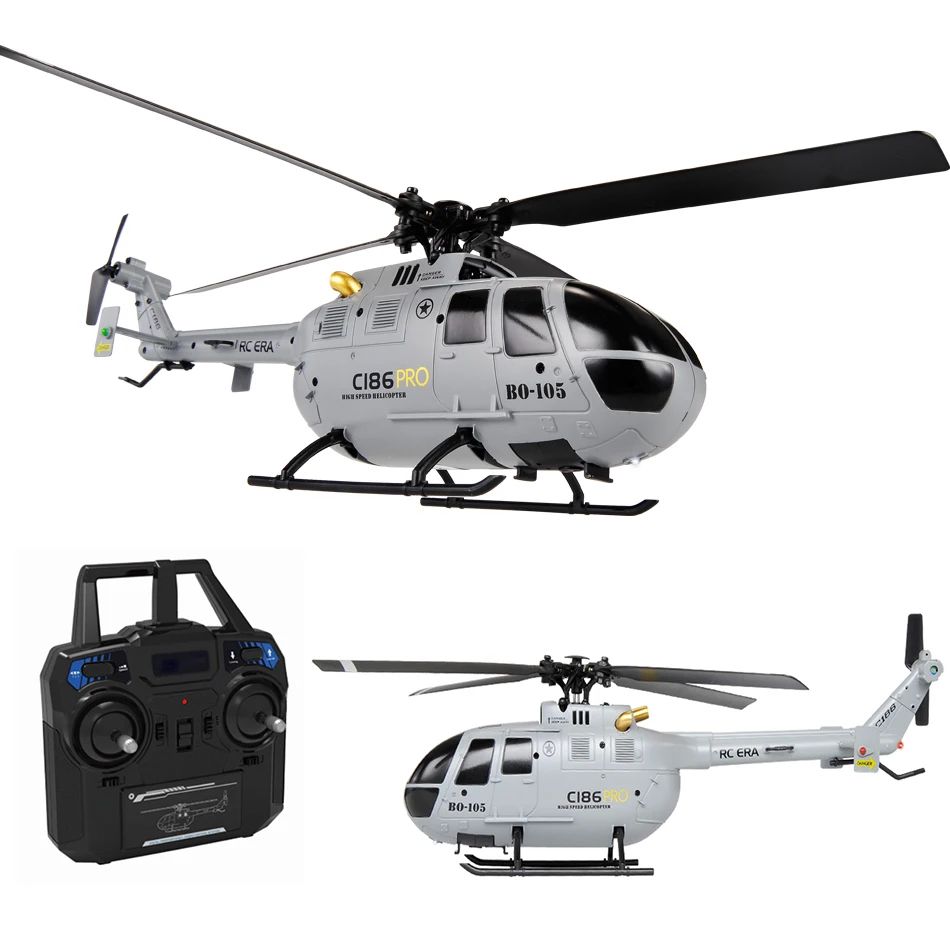 C186 Pro B105 2.4G RTF RC Helicopter 4 Ppropellers 6 Axis El