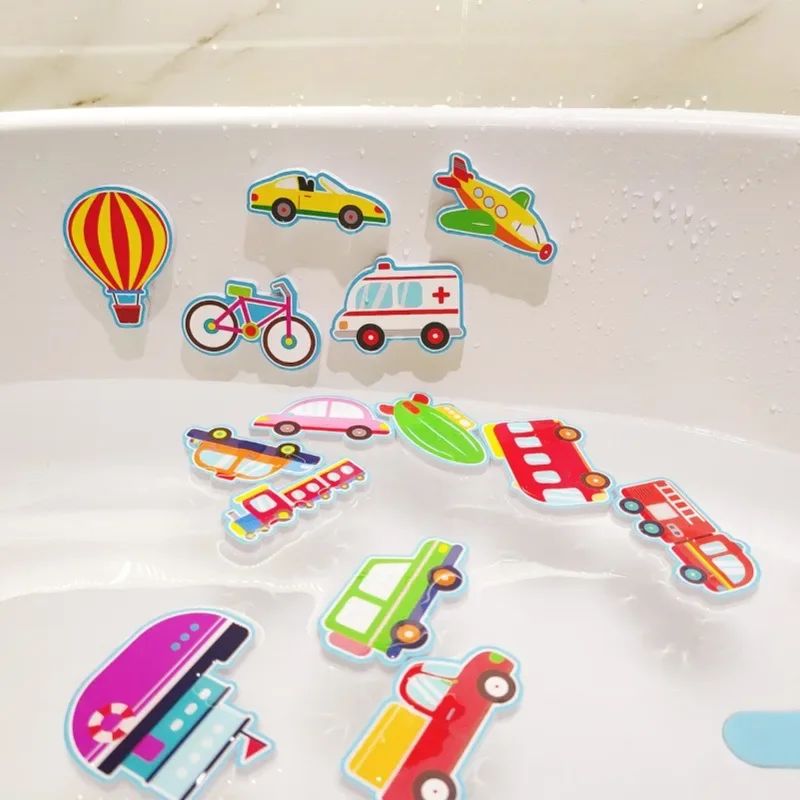 Baby Bath Toys Cars Boat Cognitive Floating Toy Foam EVA Puz