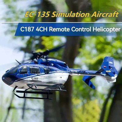 New EC135 Rc Helicopter Simulation C187 4CH Remote Control A