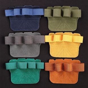 Cowhide Gym Gloves Grips Anti-Skid Weight Power Belt Lifting