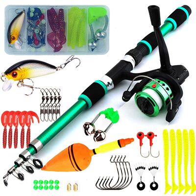 Ultra short rod wheel set 1.8m children's fishing rod and ge