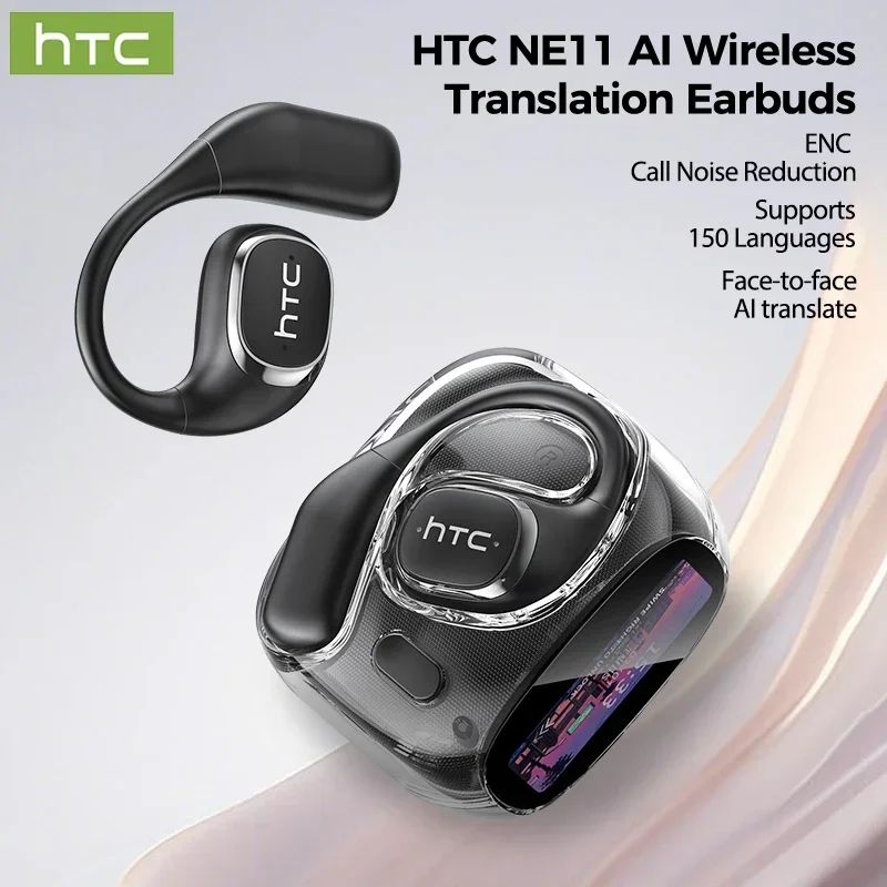 HTC NE11 Earphones Bluetooth V6.0 AI Translator Earbuds Open