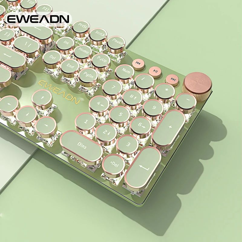 EWEADN V20 Punk Typewriter Mechanical Gaming Keyboard, 104 K - 封面